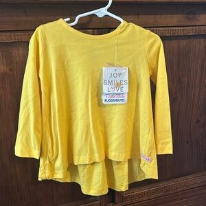 NWT Ruffle Butte Yellow Bow Back Top 2T